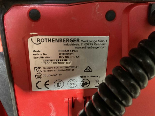 Rothenberger rocam 4 plus rioolinspectiecamera - afbeelding 5 van  9