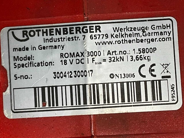 Rothenberger romax 3000 accu persklauw - afbeelding 6 van  7
