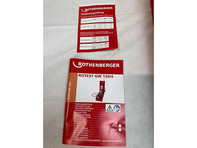 Rothenberger rotest gw 150/4 dichtheidstester - afbeelding 4 van  4
