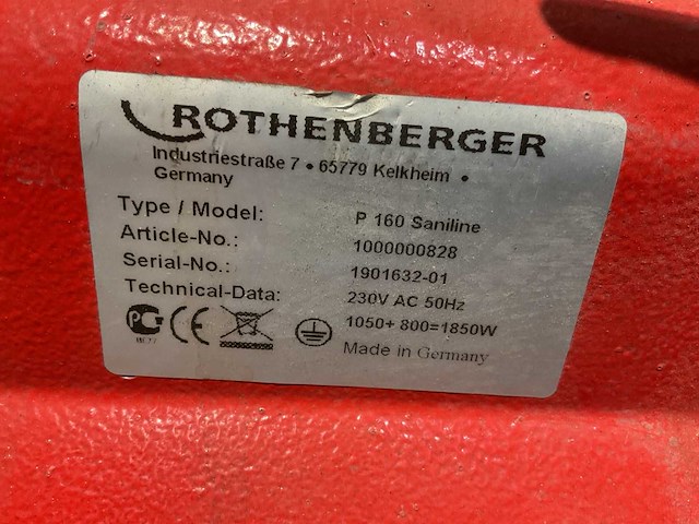 Rothenberger roweld p160 saniline pe lasmachine - afbeelding 7 van  7