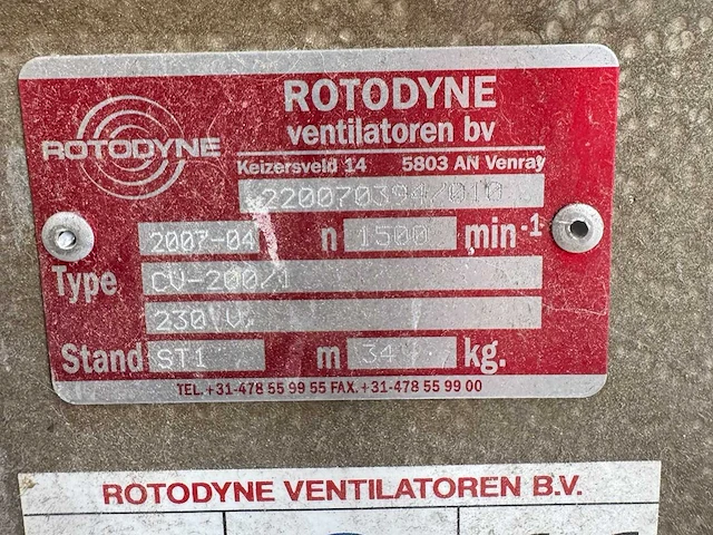 Rotodyne - 2007 - slakkenhuis afzuiging - afbeelding 4 van  4