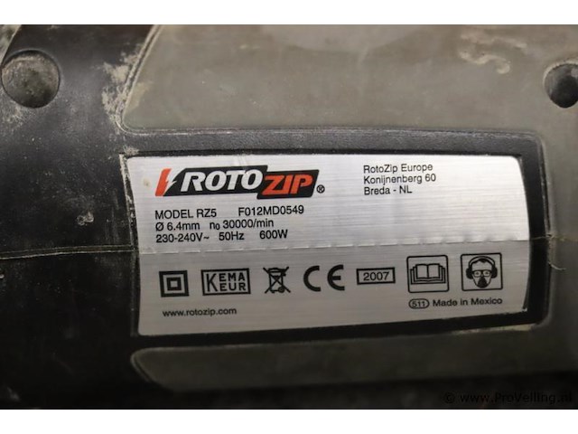 Rotozip rz5 spiraalzaag, 600w - afbeelding 3 van  4