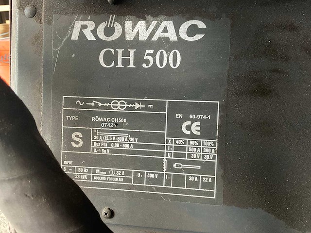 Rowac ch500 mig lasapparaat - afbeelding 8 van  9