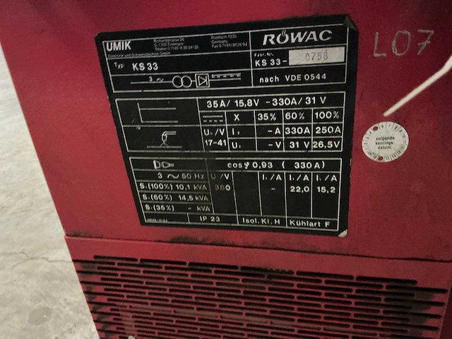 Rowac ks33 lasapparaat - afbeelding 6 van  6