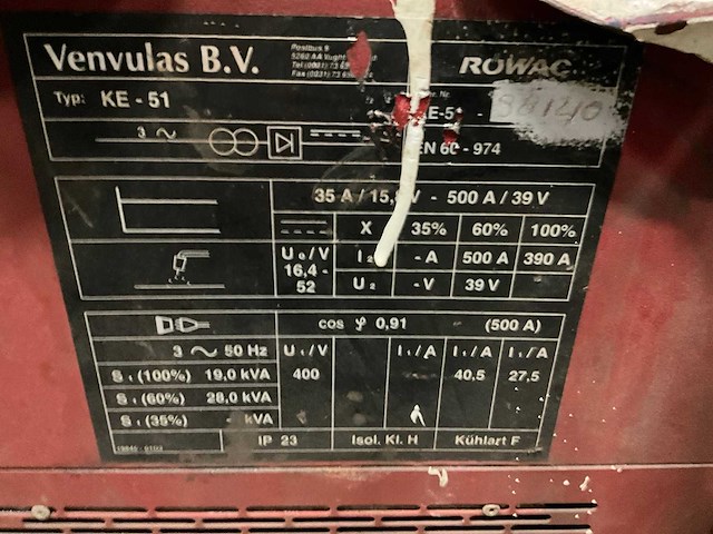 Rowac venvulas ks-33 mig lasapparaat - afbeelding 6 van  14