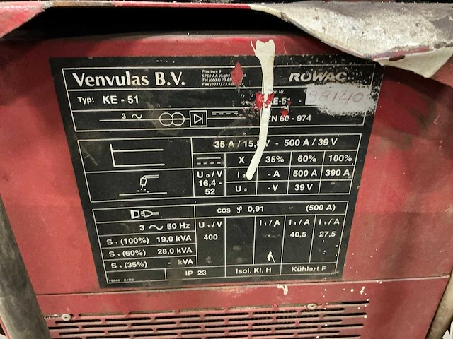 Rowac venvulas ks-33 mig lasapparaat - afbeelding 5 van  6