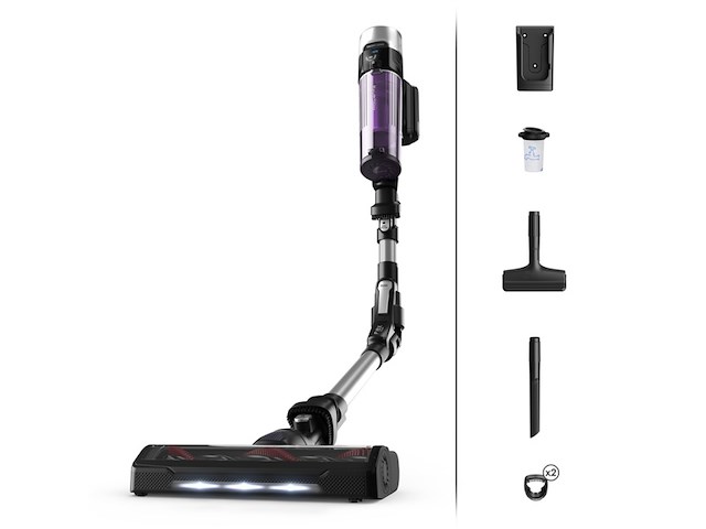 Rowenta rh2037wo xforce flex 9 steelstofzuiger zwart/paars - afbeelding 1 van  6