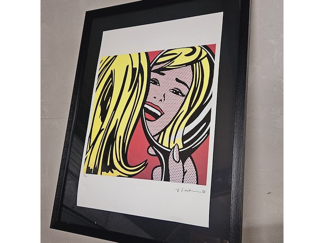 Roy lichtenstein - ''girl in mirror'' lithograaf - afbeelding 1 van  6