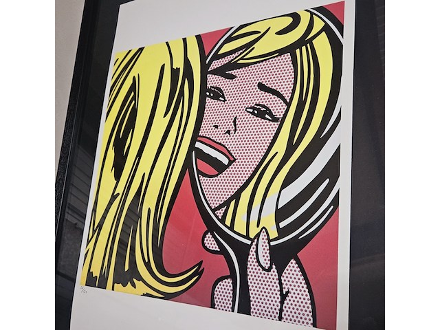 Roy lichtenstein - ''girl in mirror'' lithograaf - afbeelding 2 van  6