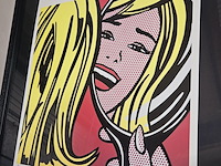 Roy lichtenstein - ''girl in mirror'' lithograaf - afbeelding 2 van  6