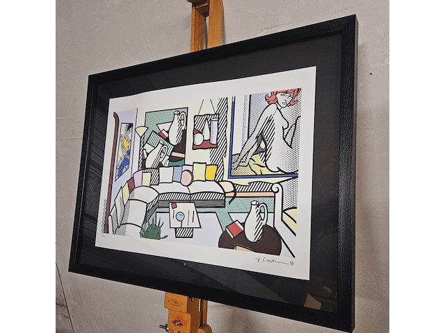 Roy lichtenstein - ''interior'' - lithograaf - afbeelding 1 van  7