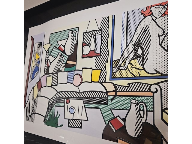Roy lichtenstein - ''interior'' - lithograaf - afbeelding 2 van  7