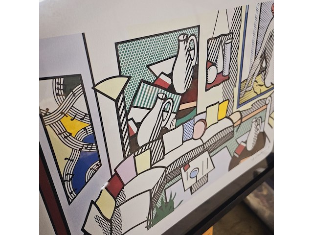 Roy lichtenstein - ''interior'' - lithograaf - afbeelding 3 van  7