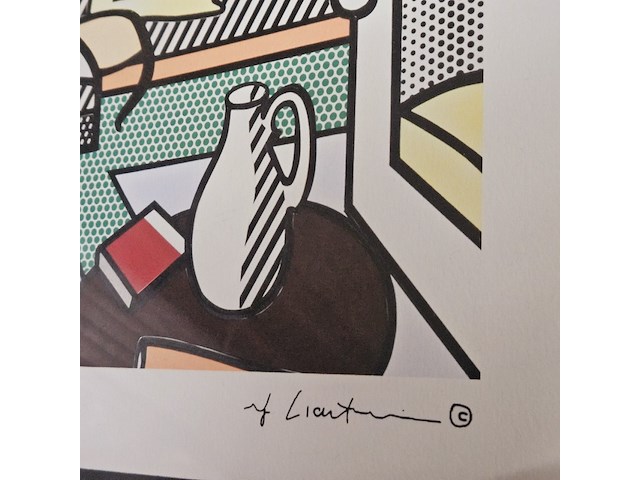 Roy lichtenstein - ''interior'' - lithograaf - afbeelding 4 van  7