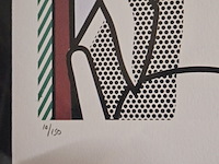 Roy lichtenstein - ''interior'' - lithograaf - afbeelding 5 van  7