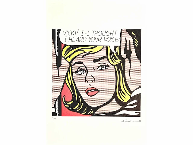 Roy lichtenstein - litho - 50 x 35 - afbeelding 1 van  4