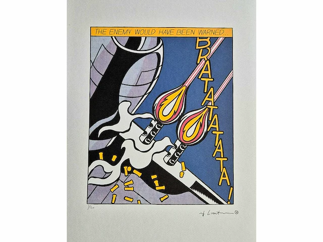 Roy lichtenstein - litho - 50 x 35 - afbeelding 1 van  4