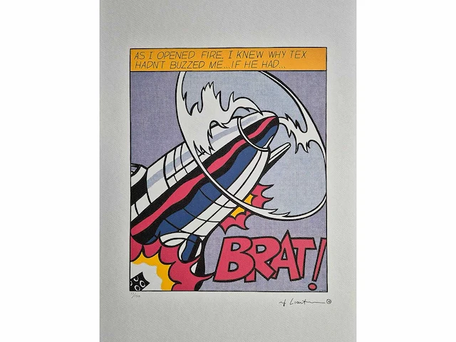 Roy lichtenstein - litho - 50 x 35 - afbeelding 1 van  4