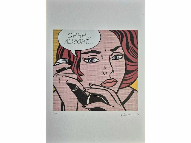 Roy lichtenstein - litho - 50 x 35 - afbeelding 1 van  4
