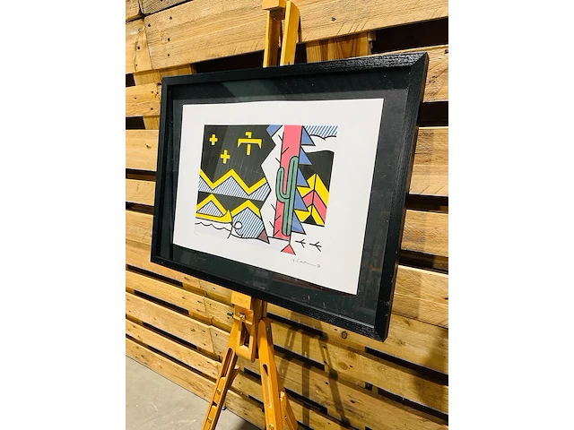 Roy lichtenstein lithograaf - gesigneerd met certificaat - afbeelding 1 van  7