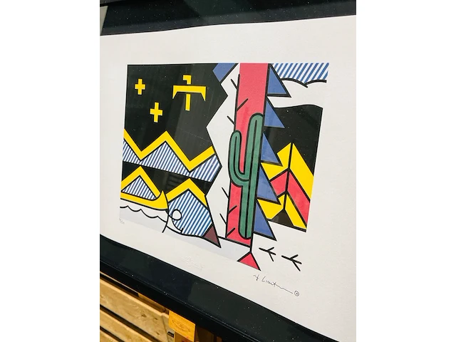 Roy lichtenstein lithograaf - gesigneerd met certificaat - afbeelding 2 van  7
