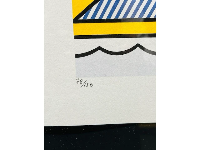 Roy lichtenstein lithograaf - gesigneerd met certificaat - afbeelding 5 van  7