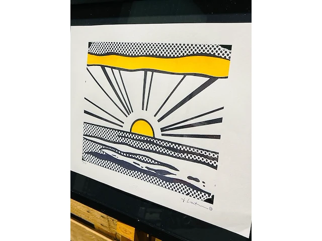 Roy lichtenstein lithograaf - gesigneerd met certificaat - afbeelding 2 van  6