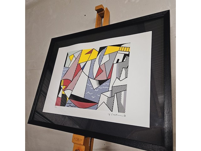 Roy lichtenstein lithograaf ''sailboats'' - limited edition 31/150 - afbeelding 1 van  7