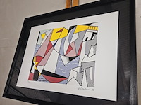 Roy lichtenstein lithograaf ''sailboats'' - limited edition 31/150 - afbeelding 1 van  7