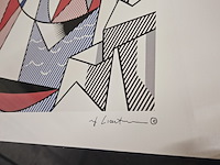 Roy lichtenstein lithograaf ''sailboats'' - limited edition 31/150 - afbeelding 4 van  7