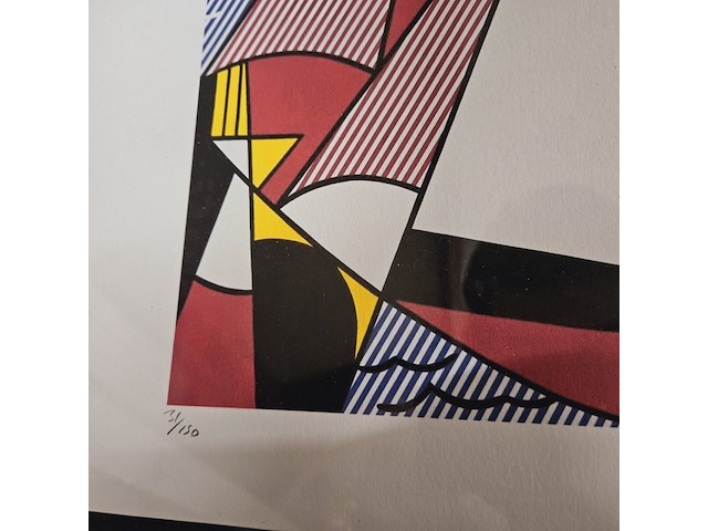 Roy lichtenstein lithograaf ''sailboats'' - limited edition 31/150 - afbeelding 5 van  7