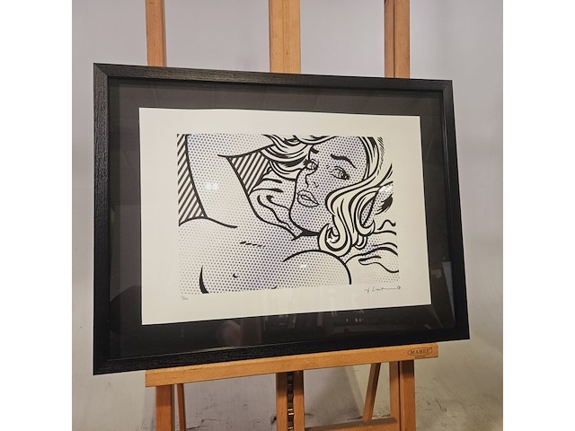 Roy lichtenstein lithograaf ''seductive girl'' - limited edition 53/150 - afbeelding 1 van  7