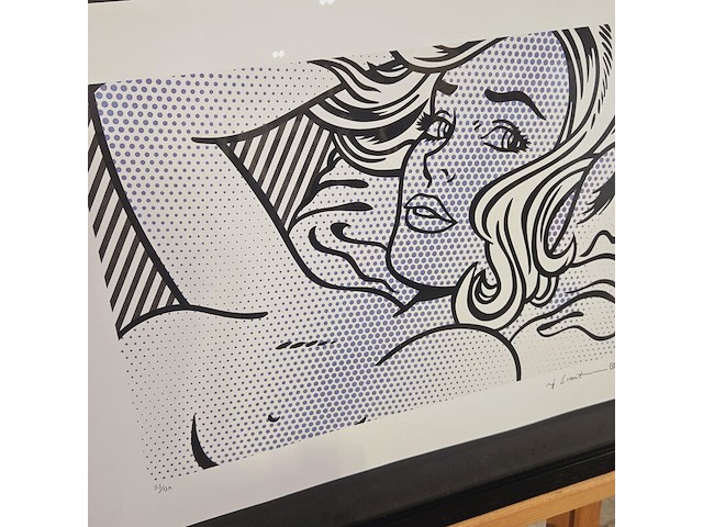Roy lichtenstein lithograaf ''seductive girl'' - limited edition 53/150 - afbeelding 2 van  7