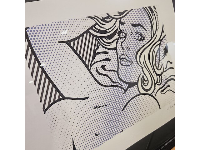 Roy lichtenstein lithograaf ''seductive girl'' - limited edition 53/150 - afbeelding 3 van  7