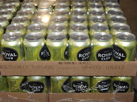 Royal club bitter lemon. 60 trays a 24 blikken 0,33l. totaal 1440 blikken. tht 4-26. bod is inclusief 216 e... - afbeelding 2 van  2