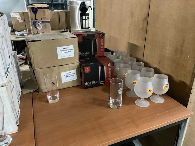 Royal club & lipton water- en longdrinkglazen (54x) - afbeelding 1 van  6