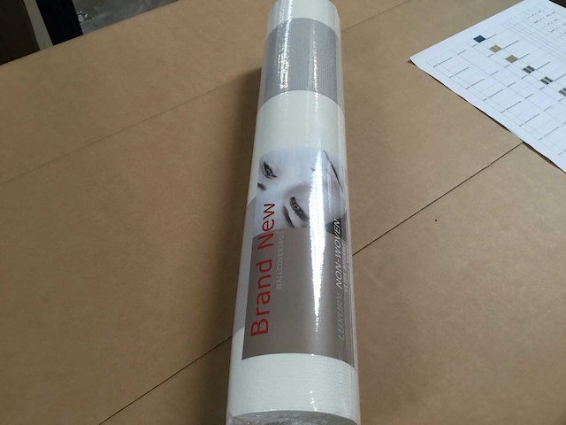 Royal dutchbat exp vliesbehang blokstreep grijs/wit behang (288x) - afbeelding 2 van  4