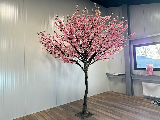 Royal pachira perzik bloesem kunstboom - afbeelding 8 van  16