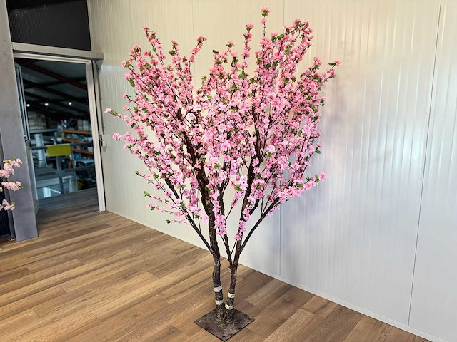 Royal pachira perzik bloesem kunstboom - afbeelding 11 van  18