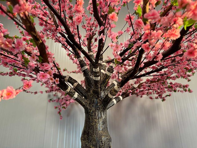 Royal pachira perzik bloesem kunstboom - afbeelding 4 van  18