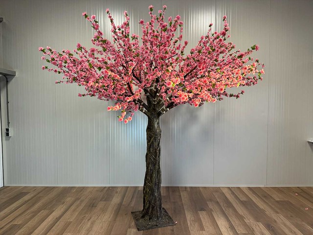 Royal pachira perzik bloesem kunstboom - afbeelding 11 van  18