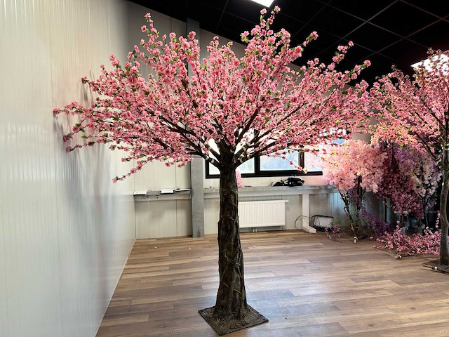 Royal pachira perzik bloesem kunstboom - afbeelding 15 van  18