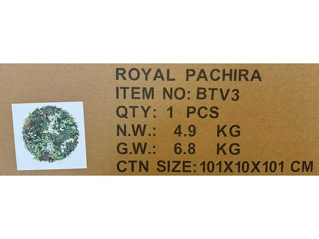 Royal pachira wand paneel rond (5x) - afbeelding 5 van  13