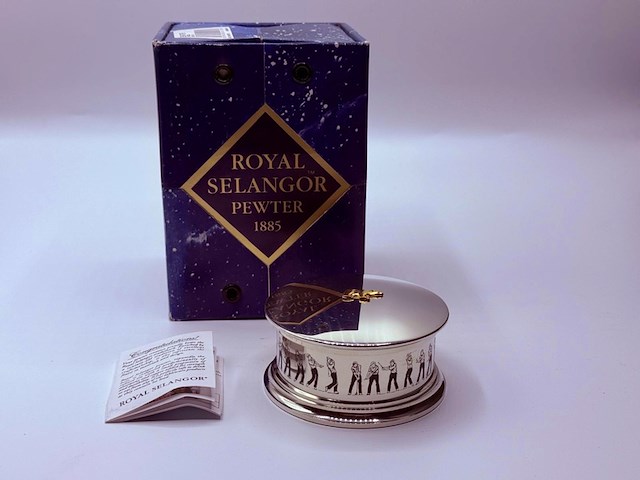 Royal selangor golfer trinketbox - pewter/tin - afbeelding 1 van  5