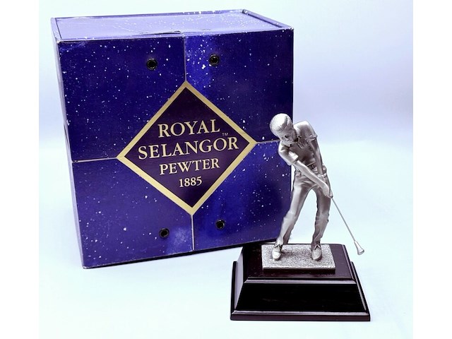 Royal selangor male golfer - pewter/tin - afbeelding 1 van  6