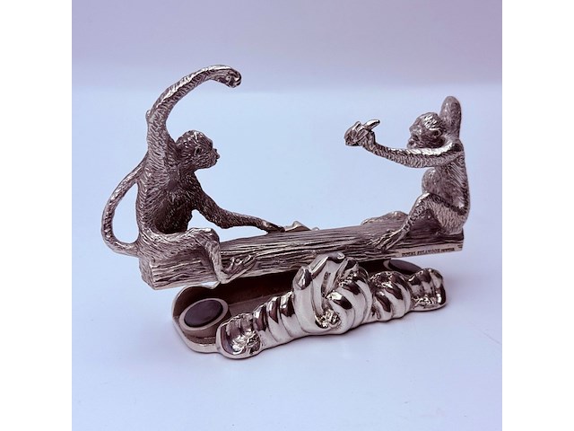 Royal selangor monkey business card holder - inclusief doos - afbeelding 1 van  8
