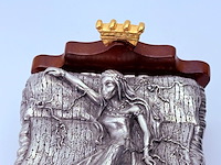 Royal selangor muziekdoos - tin en hout - afbeelding 5 van  9