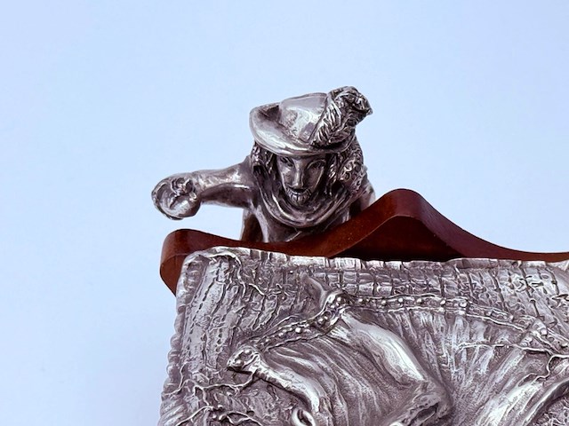 Royal selangor muziekdoos - tin en hout - afbeelding 6 van  9