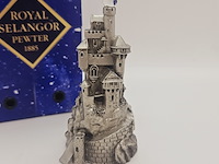 Royal selangor pewter castle gedecoreerd met kristal