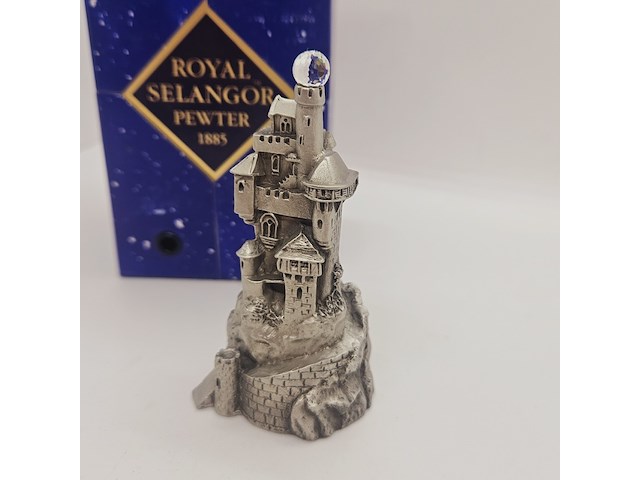 Royal selangor pewter castle gedecoreerd met kristal - afbeelding 9 van  10